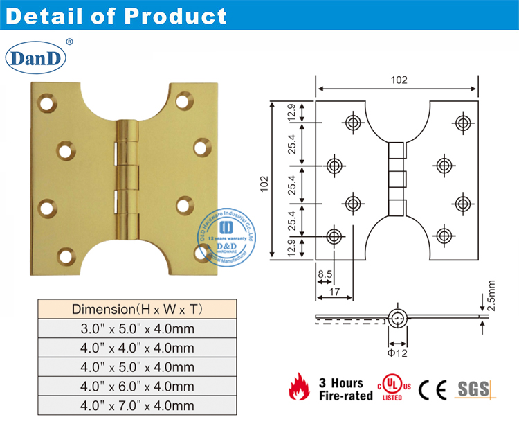 Solid Brass Hinge-D and D Hardware الصلبة النحاس المفصلي-د و دي الأجهزة