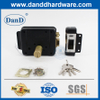 قفل الأمن النحاس النحاسي 3 جولة Deadlock Black Electric Rim Lock Set-DDRL042