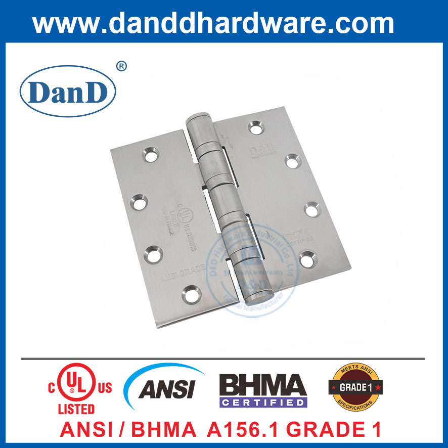 5 بوصة ANSI BHMA الصف 1 محمل الباب الرئيسي مفصلات DDSS001-ANSI-1-5X5X4.8