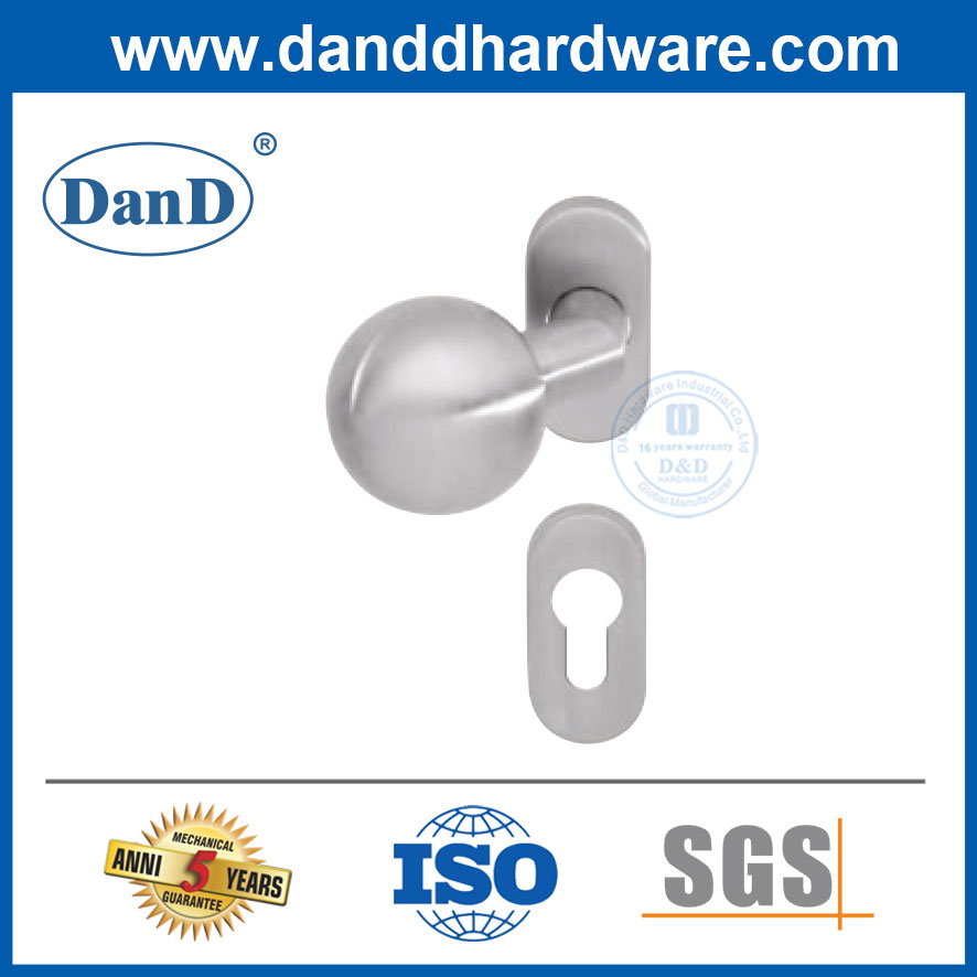 إطار ضيق من الفولاذ المقاوم للصدأ قفل القفل القفل مقبض مقبض knob-ddnh004