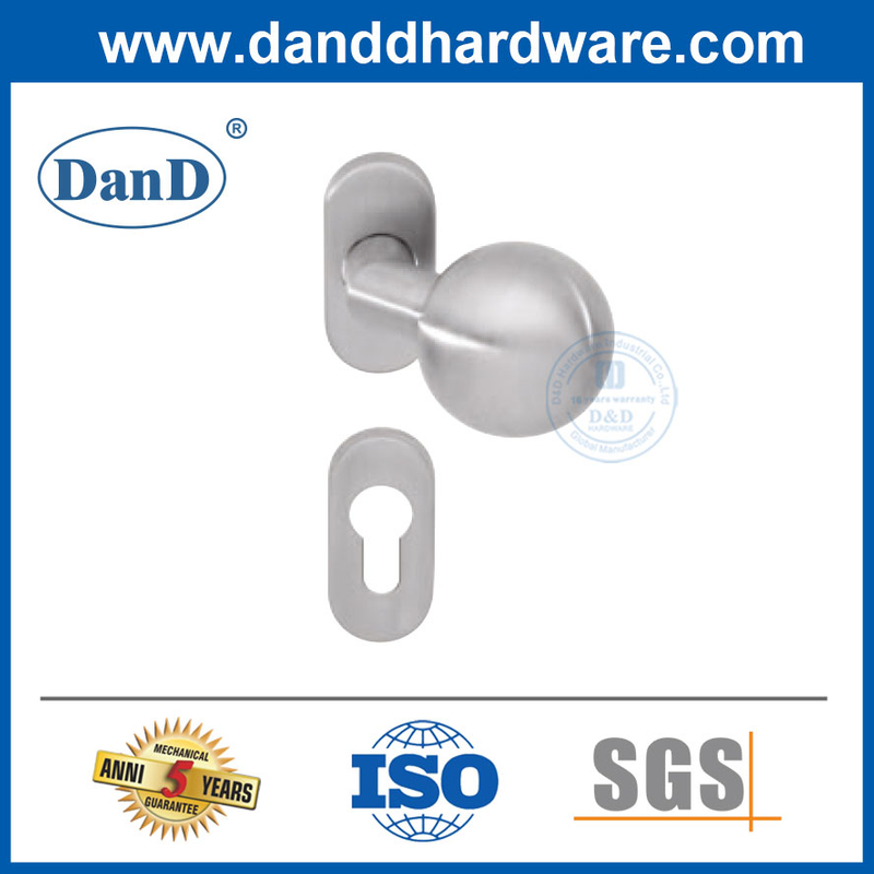 إطار ضيق من الفولاذ المقاوم للصدأ قفل القفل القفل مقبض مقبض knob-ddnh004