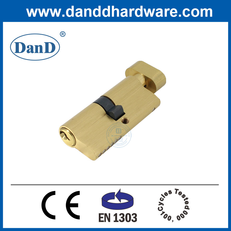 EN1303 High Security Euro Profile Side مقبض واحد على جانبي قفل المفتاح Cylinder-DDLC004-70MM-SB
