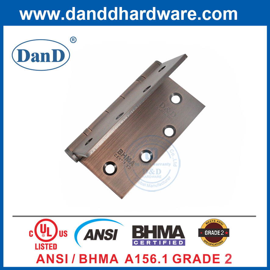 BHMA GRADE 2 ANTIQUE COPPER FRONT DOOR SS HINGE-DDSS001-ANSI-2-4.5x4.5x3.4