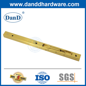 8 بوصة SATIN النحاس النحاس الأمنية نوع مربع تدفق الترباس لباب مزدوج DDDB008