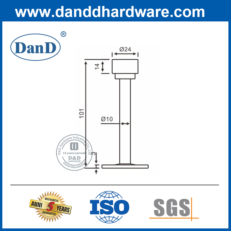 الباب المقاوم للصدأ إيقاف الحائط لتركيب الحائط الخارجي DDDS018