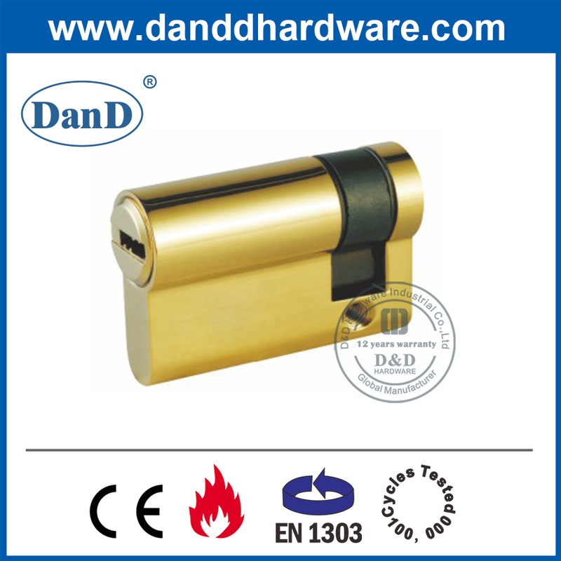 Euro Solid Brass Light Lock Lock Key Half Cylinder-DDLC010