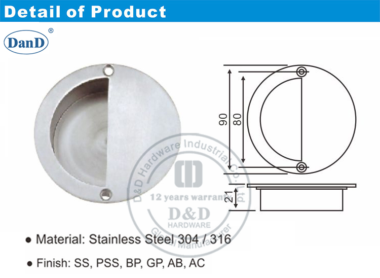 أجهزة الأثاث مقبض D و D