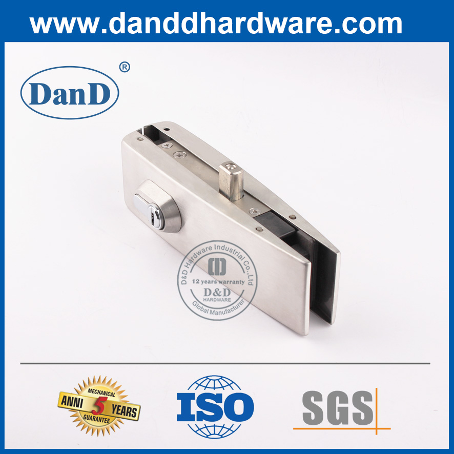 تصحيح الباب الزجاجي الخارجي الفولاذ المقاوم المقاوم للصدأ قفل قفل ddpt010