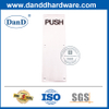 جودة عالية الفولاذ المقاوم للصدأ لوحة علامة ل push-ddsp005