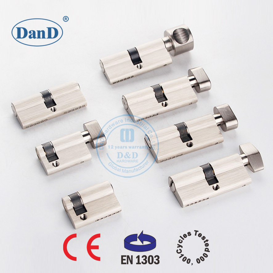النحاس المصقول BS EN1303 Solid Brass Lock Cylinders-DDLC003-70MM-PB