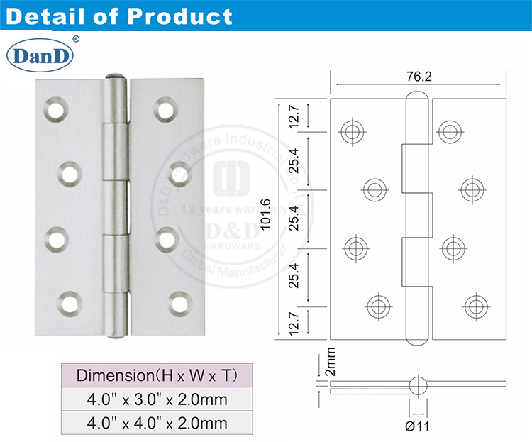 الفولاذ المقاوم للصدأ برشام تلميح المفصلي - D و D الأجهزة