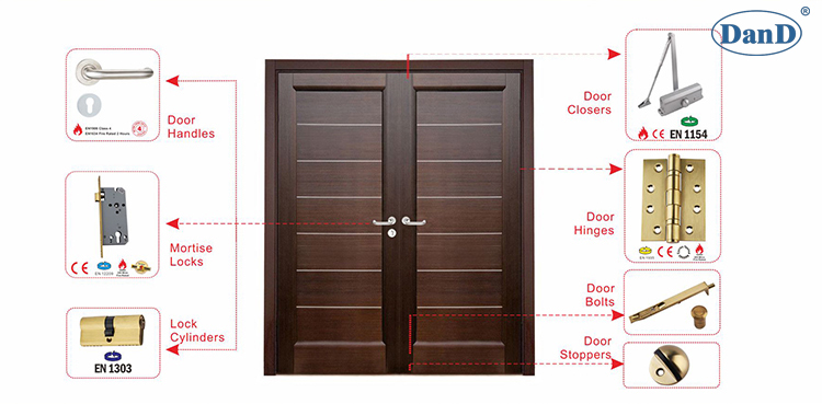 وصمة عار على أجهزة الباب النحاسي D و D الأجهزة
