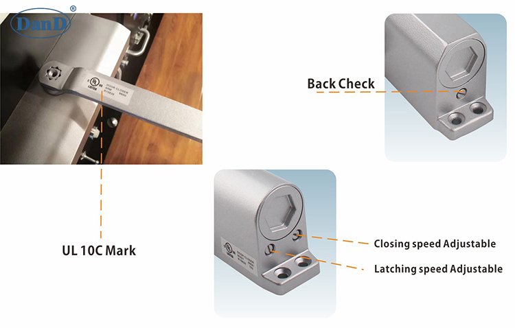 باب الحريق إغلاق D و D الأجهزة