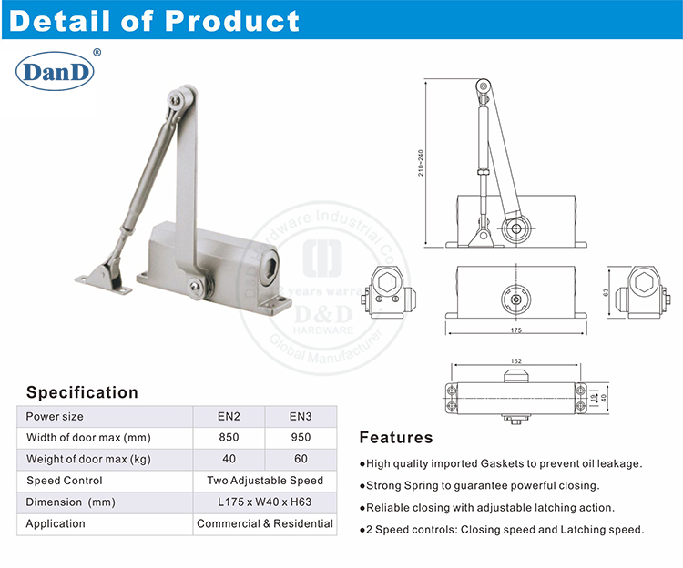 الباب التجاري أقرب ودون الأجهزة
