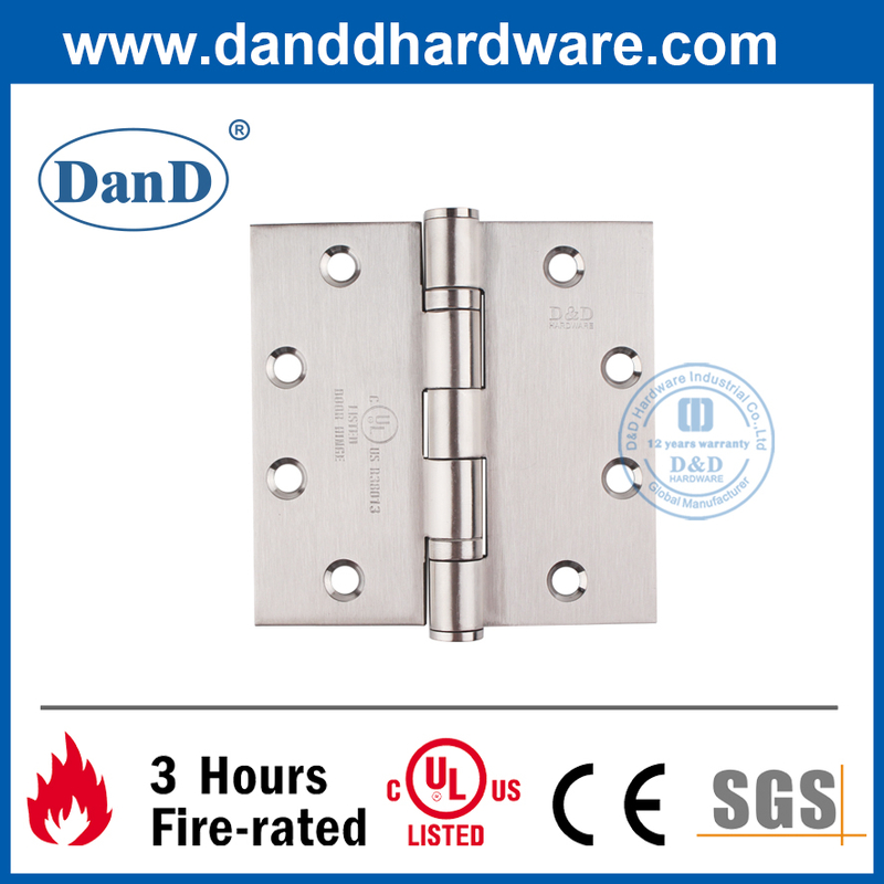 UL المدرجة SS201 أفضل مفصلات الباب للباب المعدني المصنفة الحريق-DDSS002-FR-4.5x4.5x3