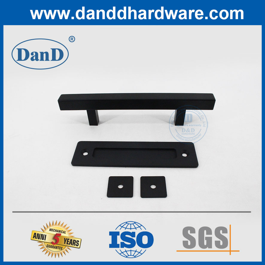 باب الحظيرة تدفق المقبض من الفولاذ المقاوم للصدأ الحظيرة سحب مقبض السحب غير لامع أسود-DDBD104