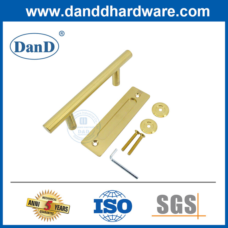 أبواب الحظيرة المنزلق الخارجي مقبض مقبض الباب الذهب الفولاذ المقاوم للصدأ مقبض DDBD102