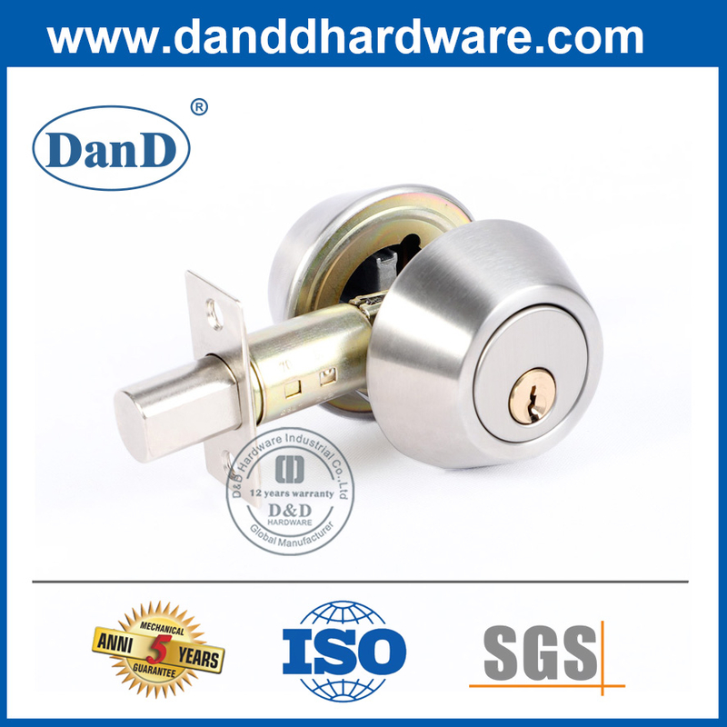 مفتاح سبائك الزنك الفضي خارج Deadbolt Lock-DDLK023