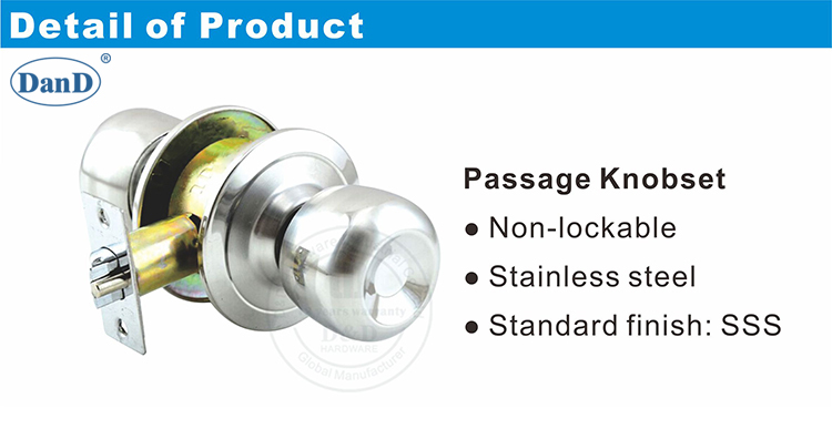 قفل المقاولات الفولاذ المقاوم للصدأ Lockset-D و D الأجهزة