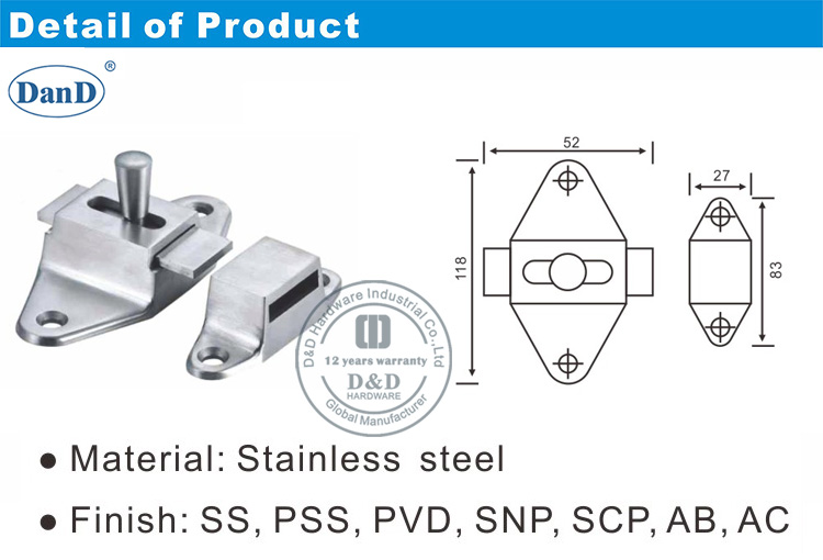 قفل للجانب الثقيلة DOW-D و D الأجهزة