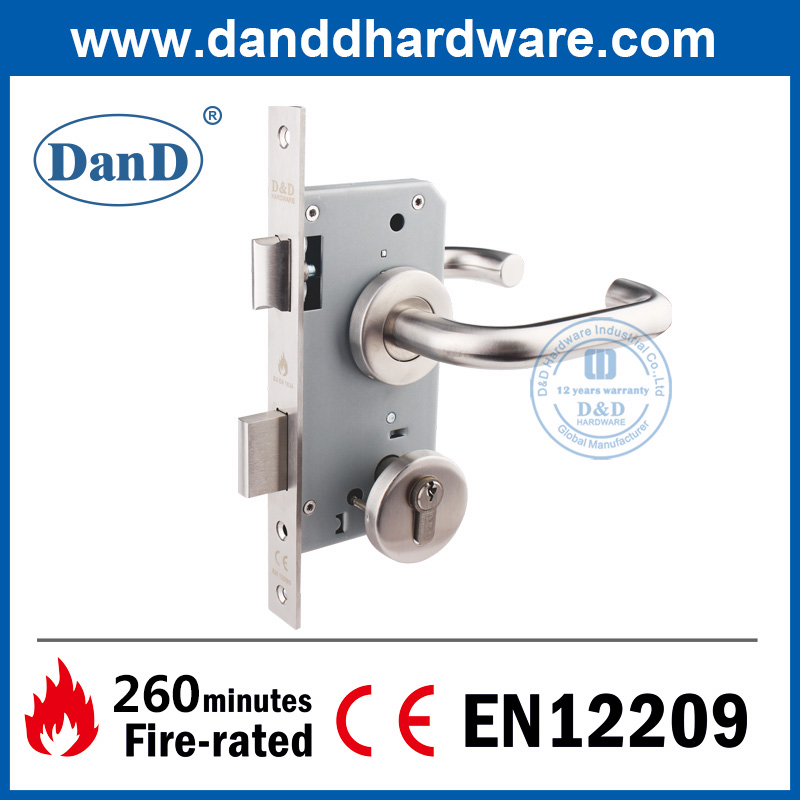 مواد فولاذ مزدوجة الباب من الفولاذ المفرد قفل باب شريط مع CE قفل قفل CE-DDPD038