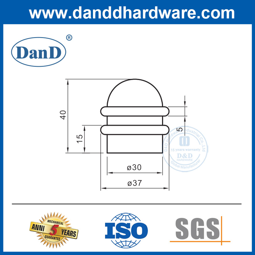 سدادة الباب الصغيرة من المطاط من الفولاذ المقاوم للصدأ التوقف في السوق الشرق الأوسط DDDS039