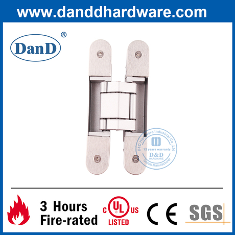 180 درجة قابلة للتعديل سبيكة الزنك ثلاثية الأبعاد غير مرئية مفصلات DDCH008-G40