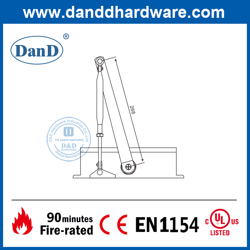 CE EN1154 Automatic Overhead Huffice Fire Door Acluer-DDDC018