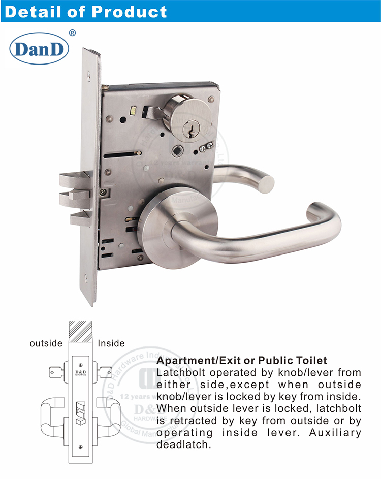 أجهزة Latch Lock D و D للخدمة الشاقة