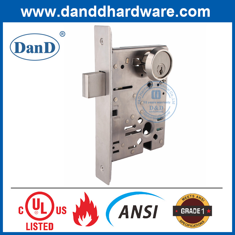 ANSI الصف 1 SS304 لا داخل العملية deadbolt lock-ddal18