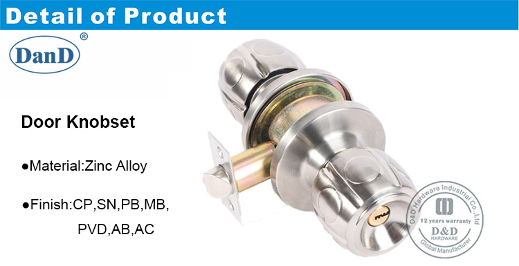سبائك الزنك Knobset-DDLK044-D و D الأجهزة