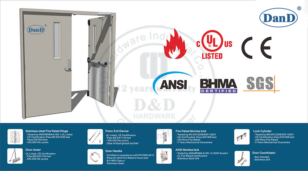 هل تحتاج أبواب النار إلى أجهزة إثبات الحريق؟ -D و D الأجهزة