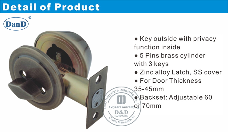 إبهام بدوره مع اسطوانة قفل ميتة و D الأجهزة