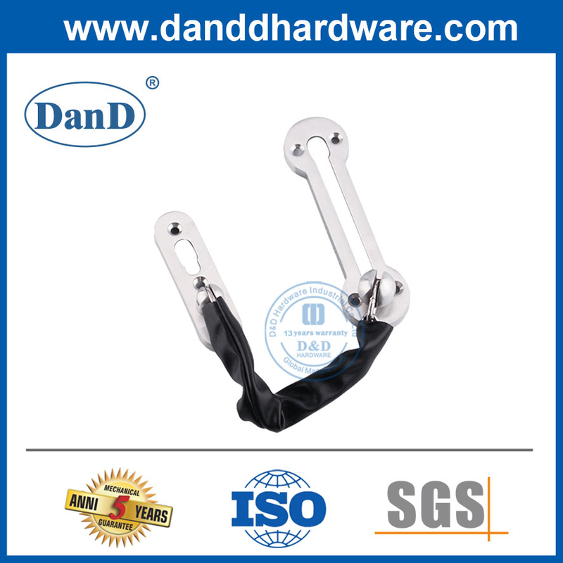 قفل سلسلة الفولاذ المقاوم للصدأ لسلسلة أمان الباب للباب الأمامي DDG003
