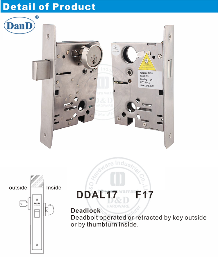 F17-ANANI DEATBOLT DOOR LOCK D and D HATERY