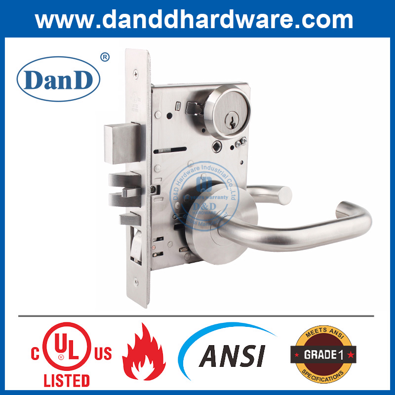 ANSI UL Mortset Lockset الطوارئ باب STEET VELES