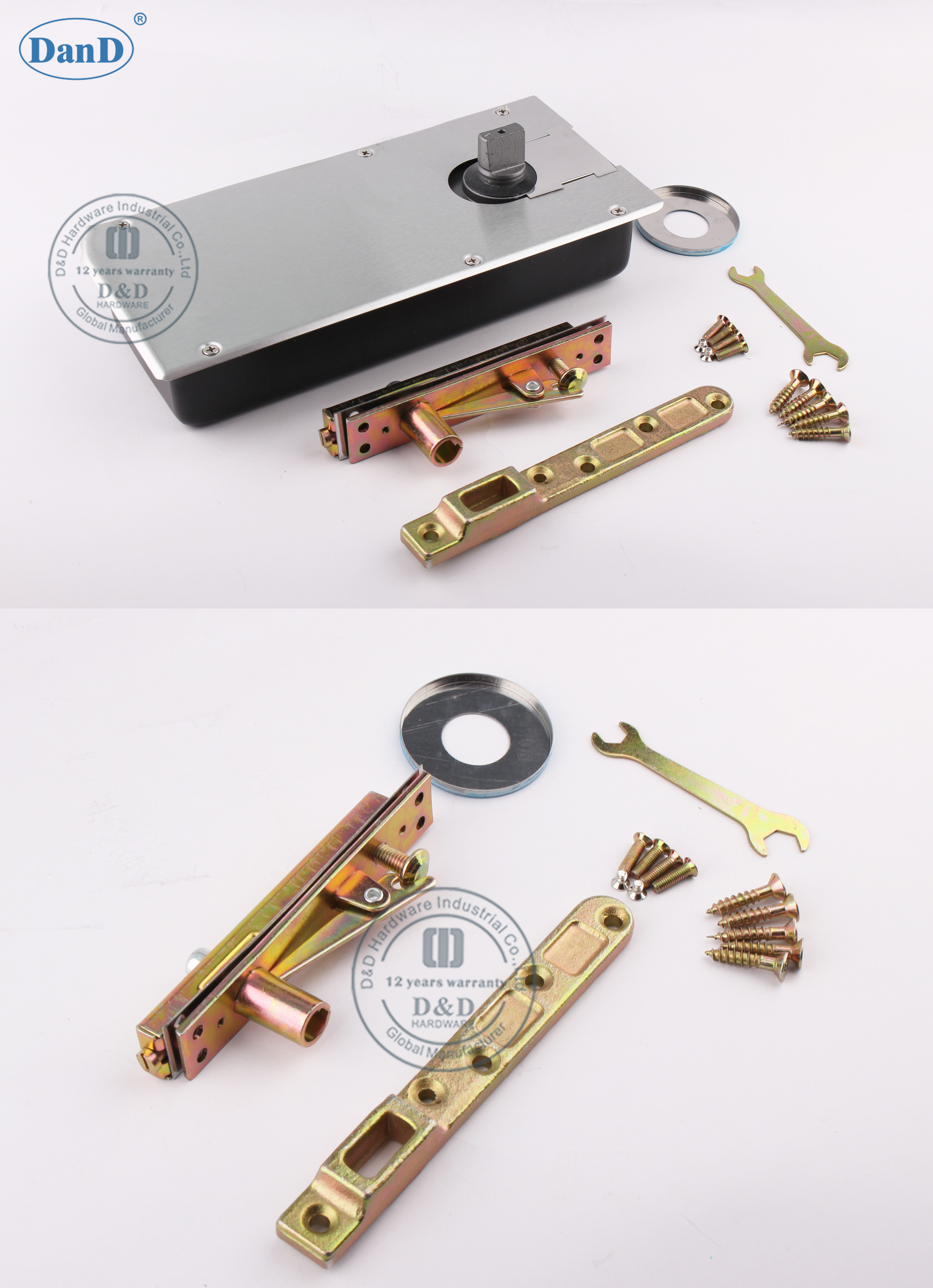 أرضية الباب الزجاجية الربيع D و D الأجهزة