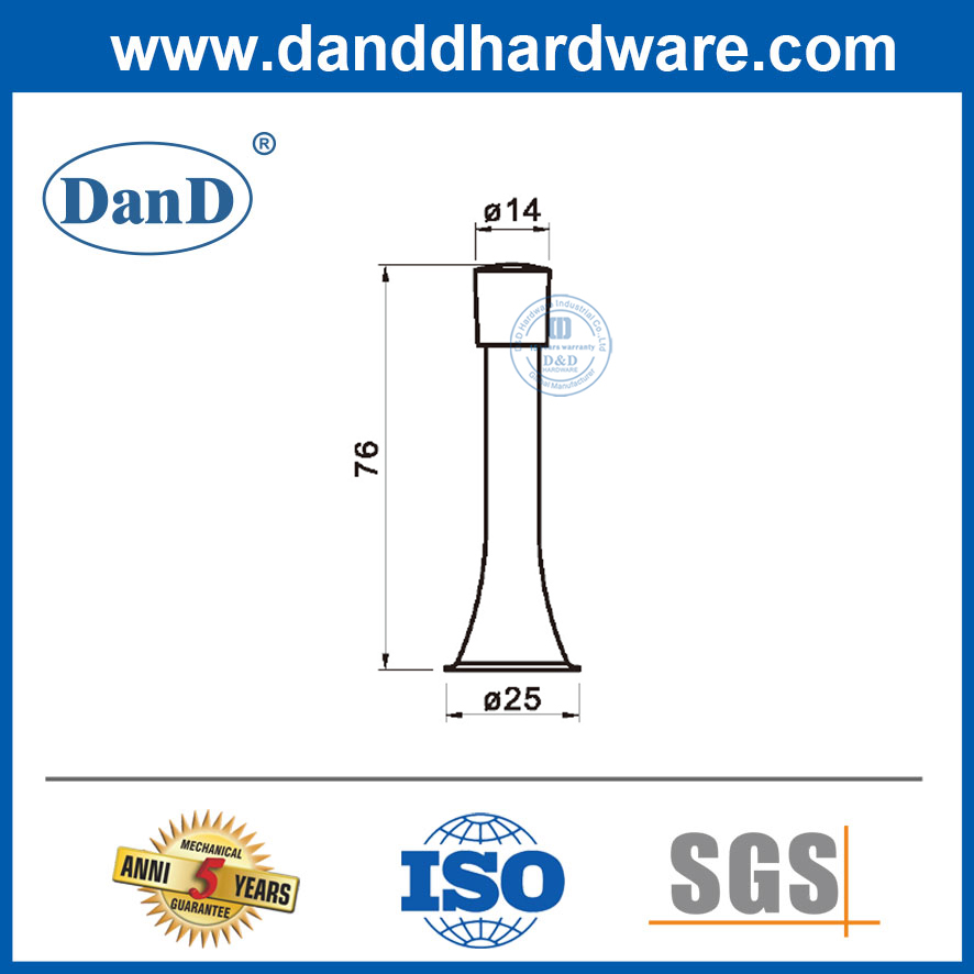 سدادة الباب الأسود زبون الزنك سبيكة الفولاذ المقاوم للصدأ توقف للأبواب DDDS054