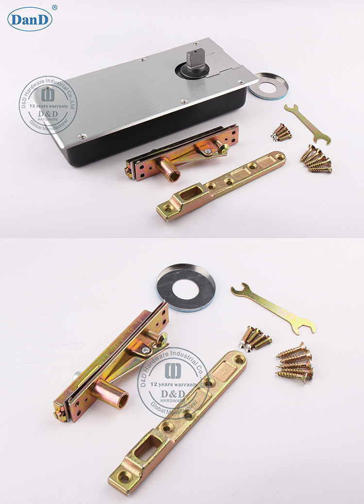 أرضية الباب الزجاجية الربيع D و D الأجهزة