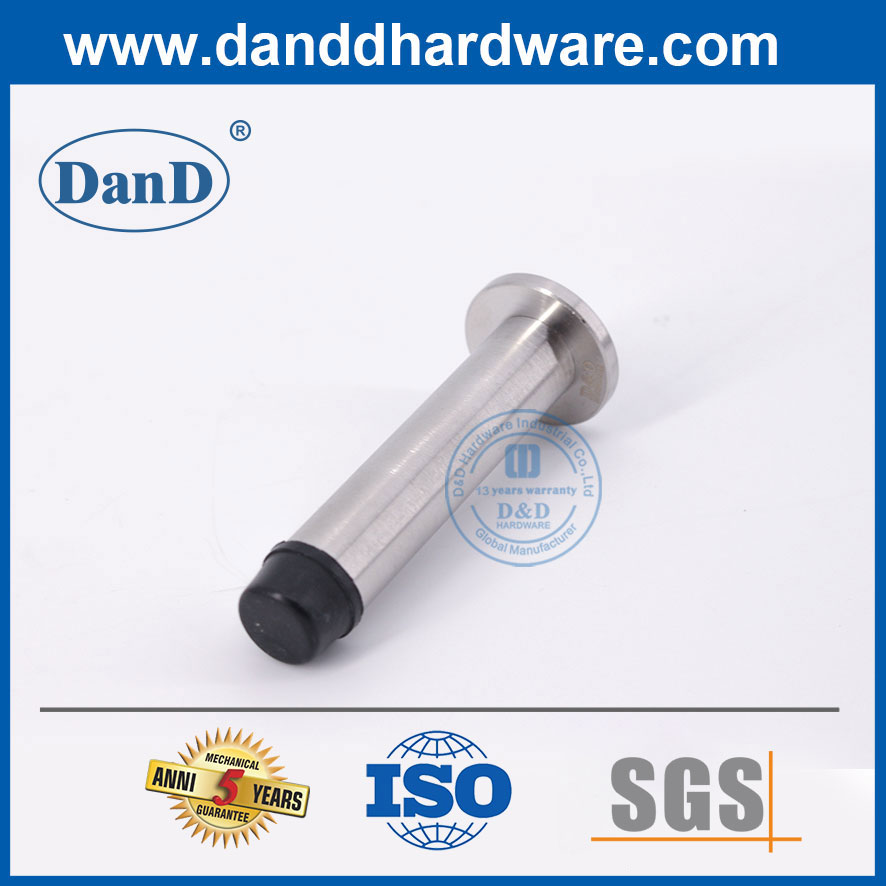 سدادة الباب المعدنية توقف باب الجدار الفضي في الفولاذ المقاوم للصدأ DDDS015-B
