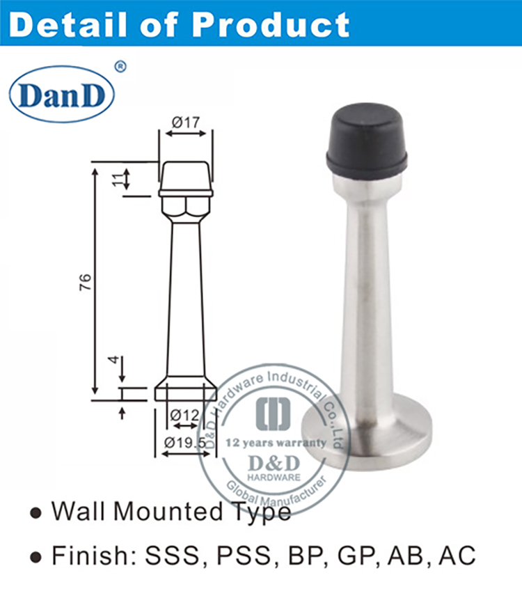 سدادة الباب المزخرفة و D الأجهزة