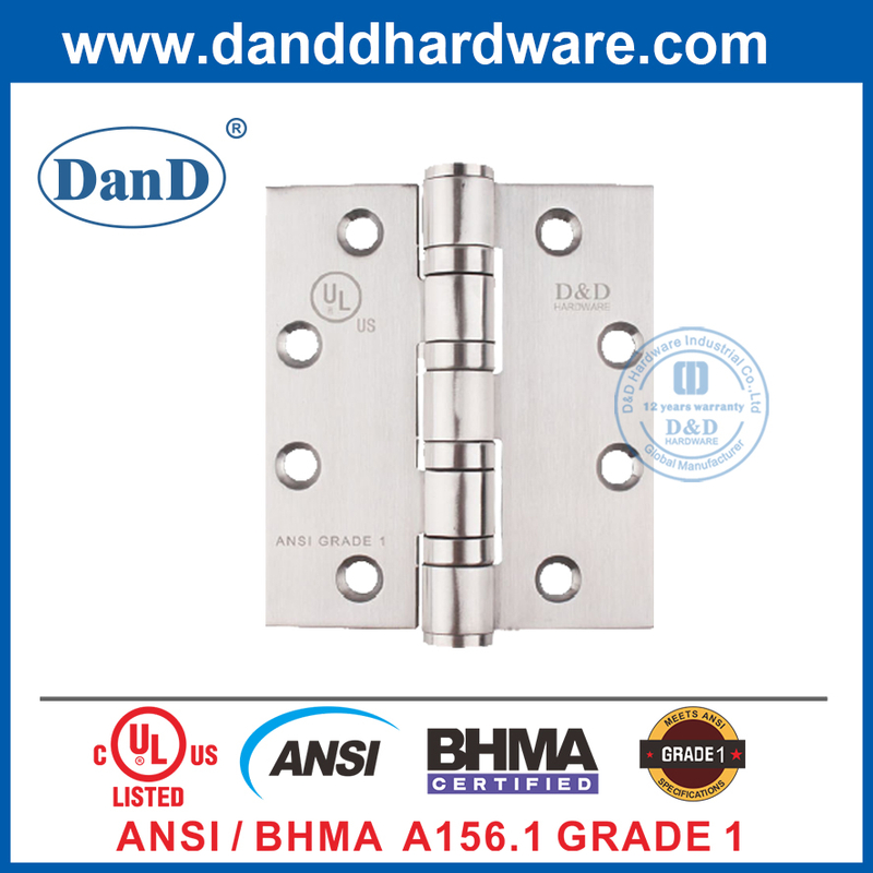 ANSI BHAM SUS201 مفصل الباب الثقيل للنار مصنفة DDSS001-ANSI-1