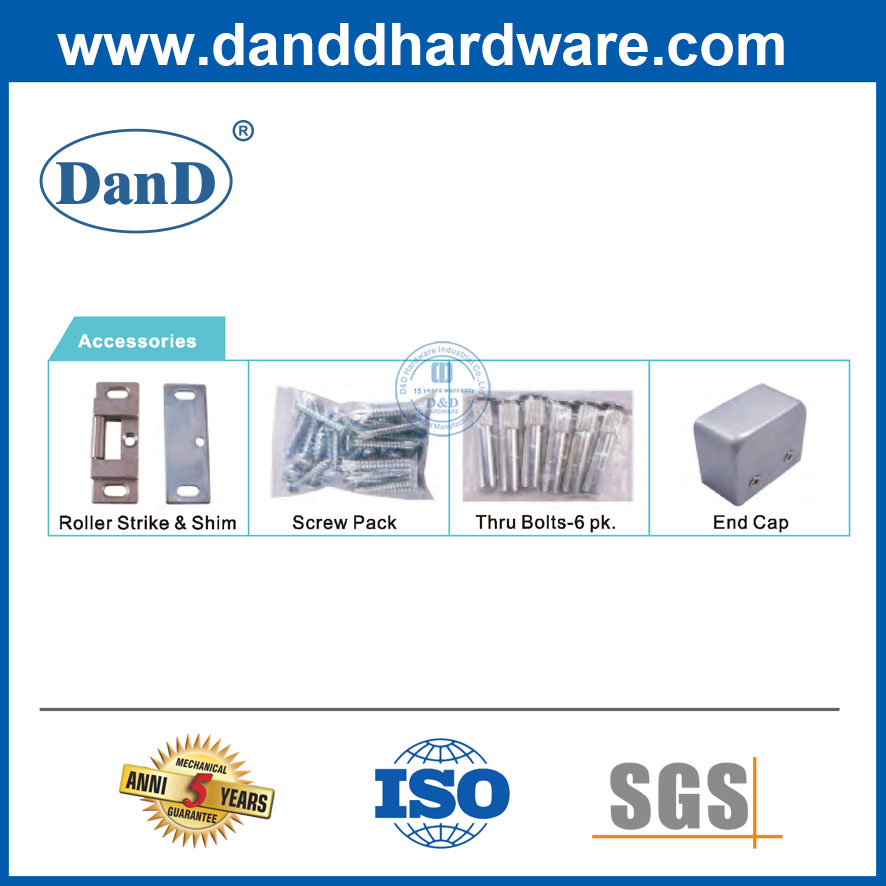 جهاز Panic Bar Door Hardware Exit Devicing Device Steel Material Panic Bar Dogging-DDPD007