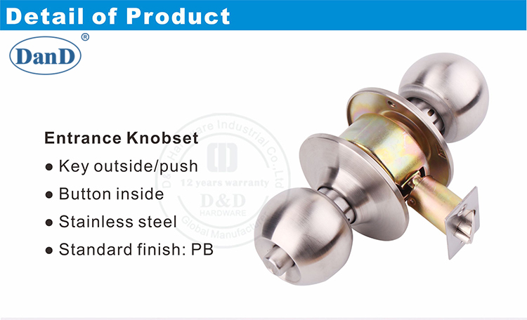 باب خشبي Lockset-D و D الأجهزة