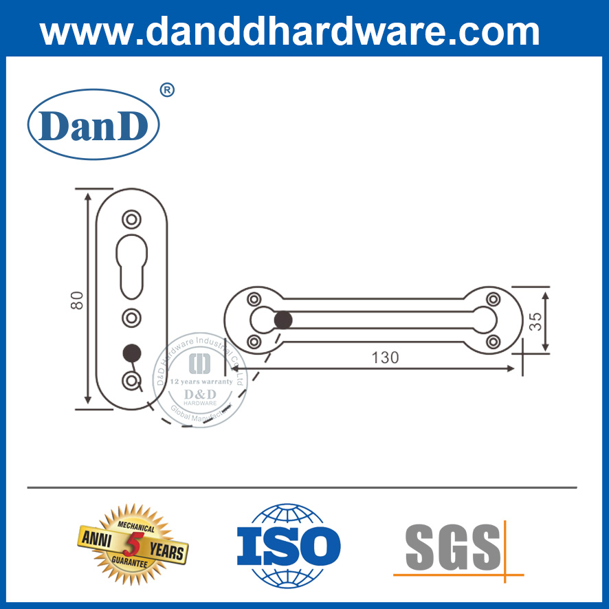 أفضل الفولاذ المقاوم للصدأ سلامة السلامة الداخلية قفل DDDG003