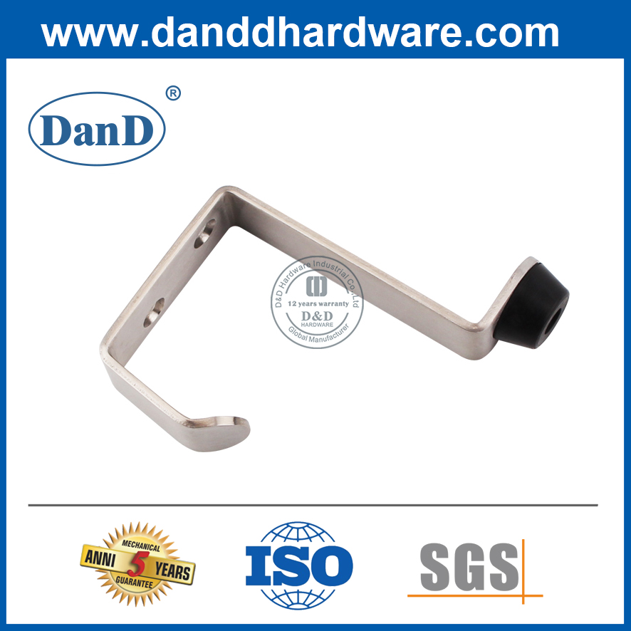 سدادة باب الفولاذ المقاوم للصدأ مع خطاف معطف للمرحاض العام DDDS024