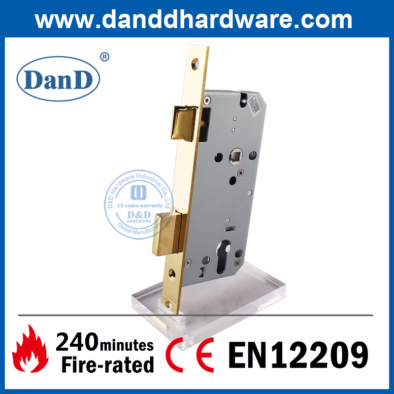 CE High Security SS304 مصقول النحاس النحاس قفل باب إدخال الحريق -DDML009