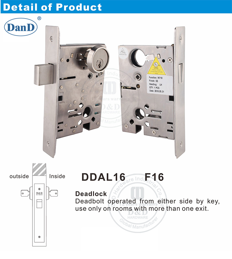 F16-ANANI DEADBOLT DOOR LOCK-D و D HATERY
