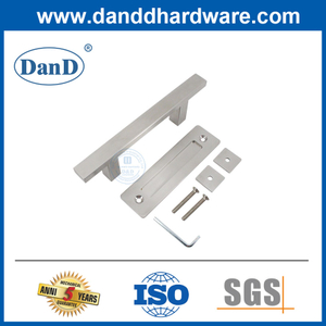 أجهزة باب الحظيرة انزلاق مربع الفضة الفولاذ المقاوم للصدأ باب السحب ddbd103
