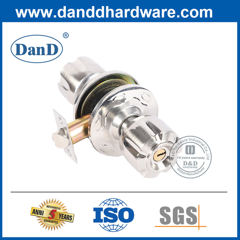 الفضة سبائك الزنك المقابض الباب الداخلي مع قفل مفتاح DDLK045